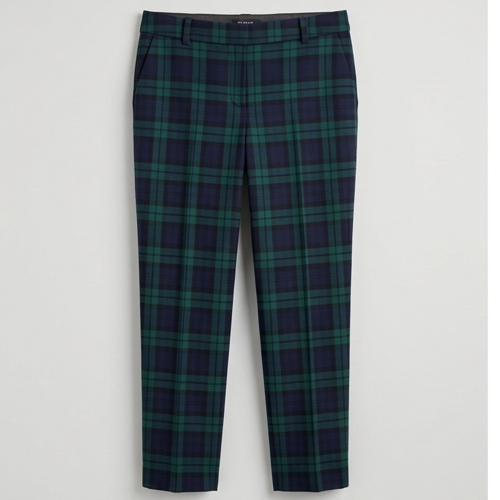 Talbots Hampshire Ankle Pants Women Sizeโ 16P Tartan Plaid Wool Blend Green NEW